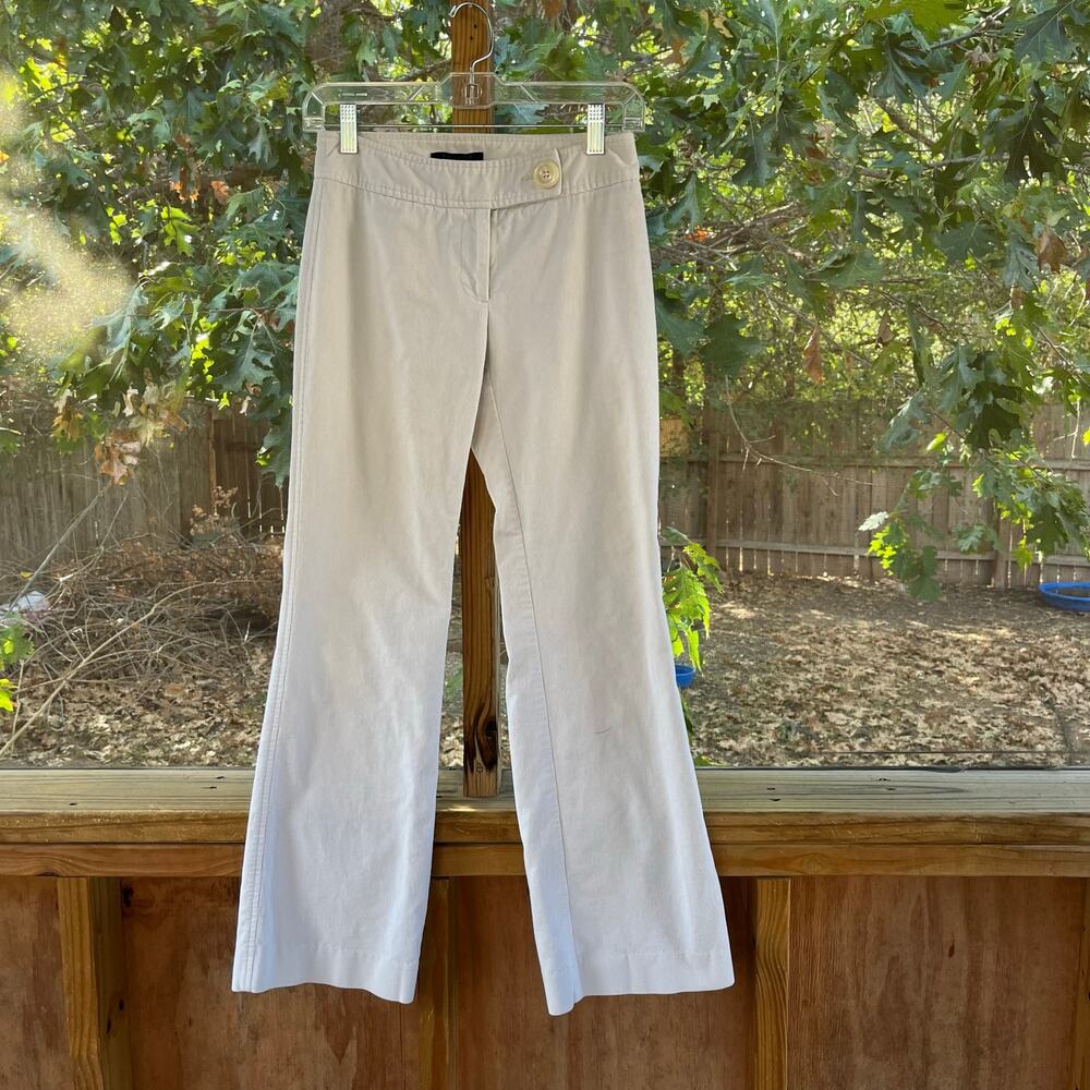 The Limited Women's Vintage Y2K White Corduroy Low Rise Flare Pants Size 0